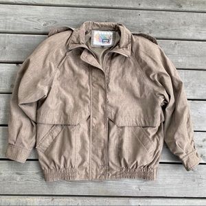 Vintage Polyester Bomber Jacket